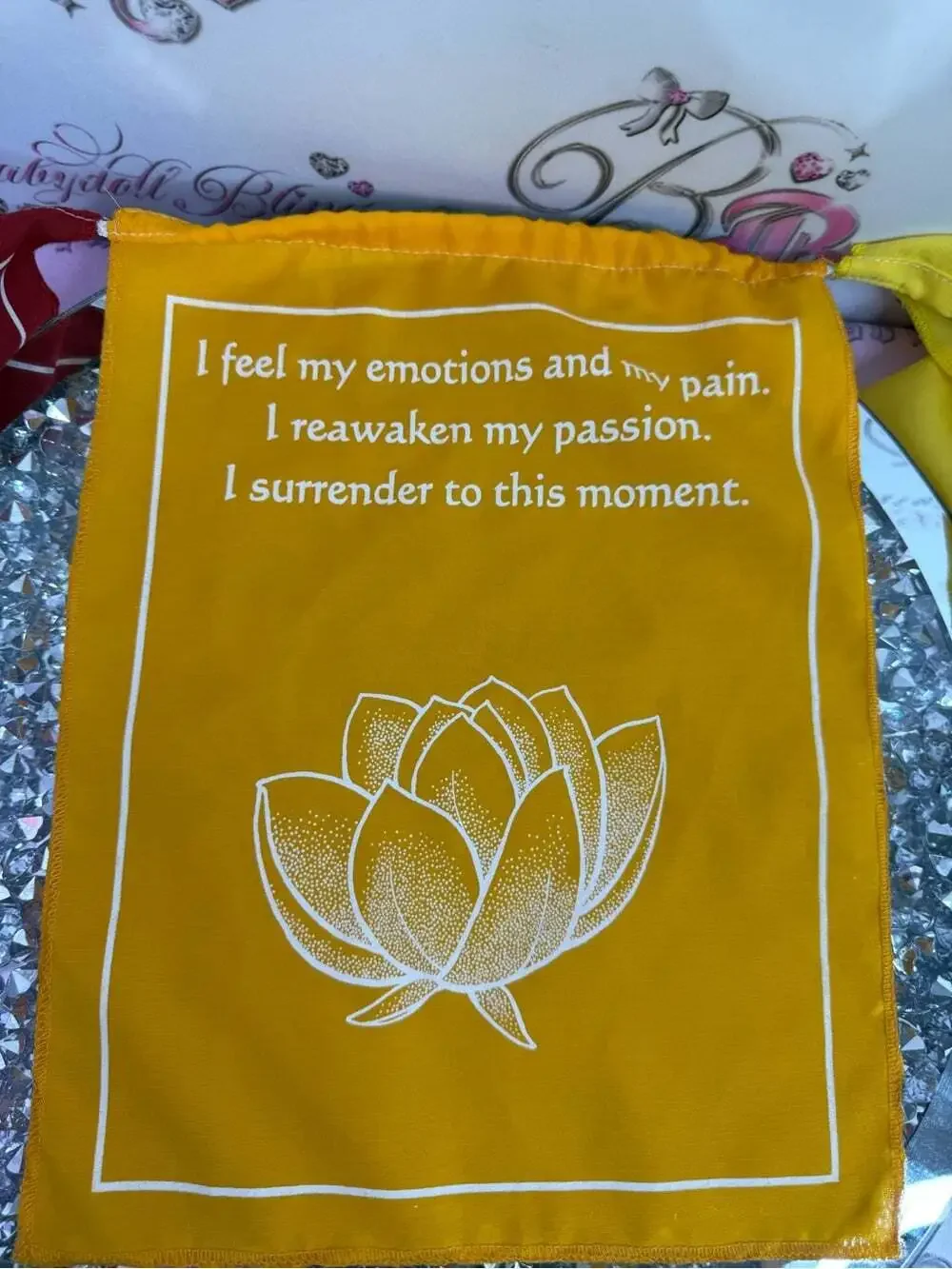 Tapestry art work wall hanging flags lotus flowers chakras